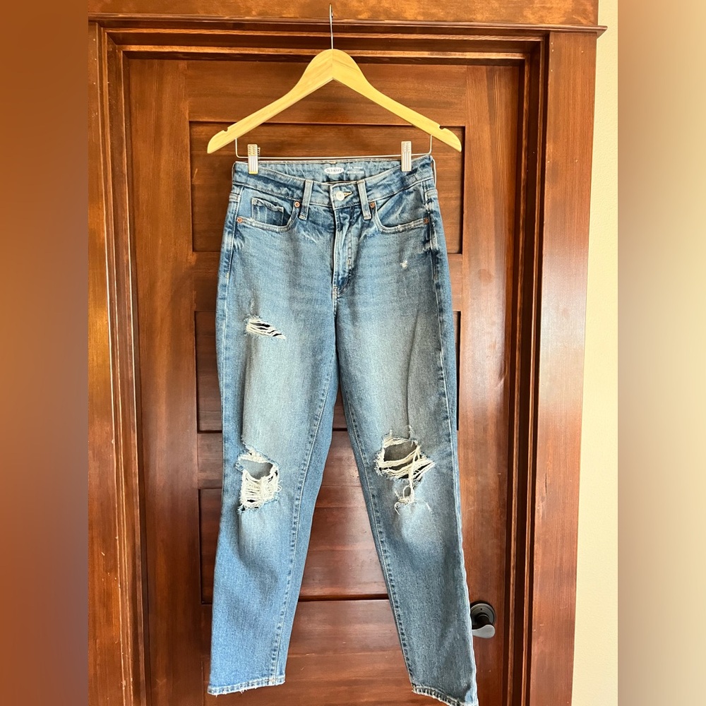 Old Navy Light Blue Distressed Boyfriend Jeans